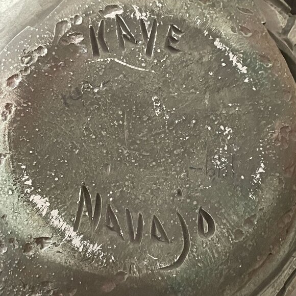 Steven Kaye Navajo Signed Hand Carved Hand Made Hanging Planter Southwestern - Picture 10 of 10